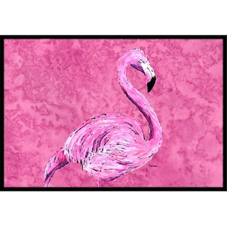 Carolines Treasures 8875JMAT 24 X 36 In. Flamingo On Pink Indoor Or Outdoor Doormat